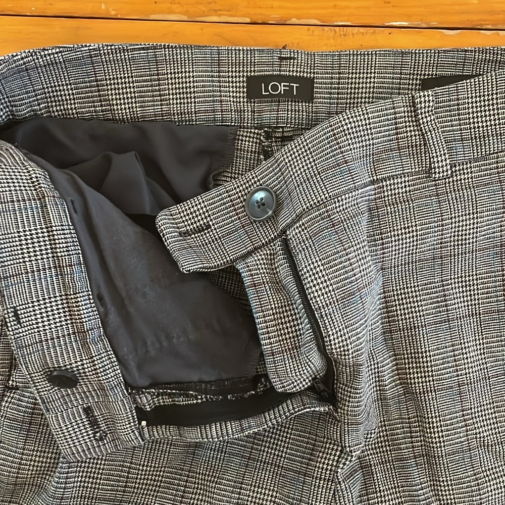 Loft High Rise Grey Slack - Picture 2 of 5